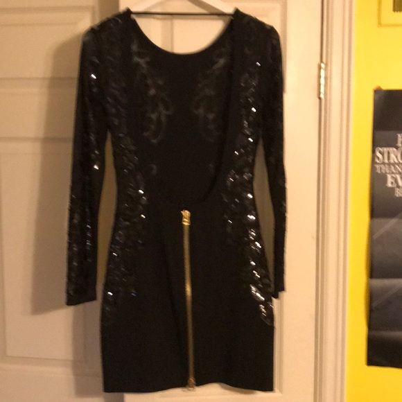 Express sequin accented backless dress - Picture 2 of 4